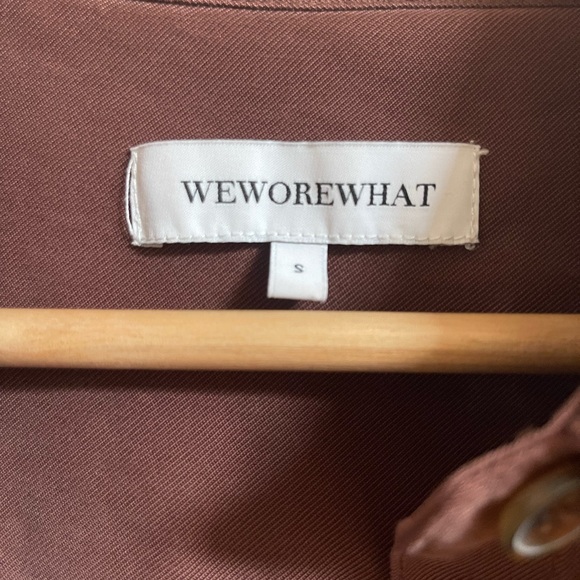 WeWoreWhat Maroon Romper with buttons - Picture 3 of 3